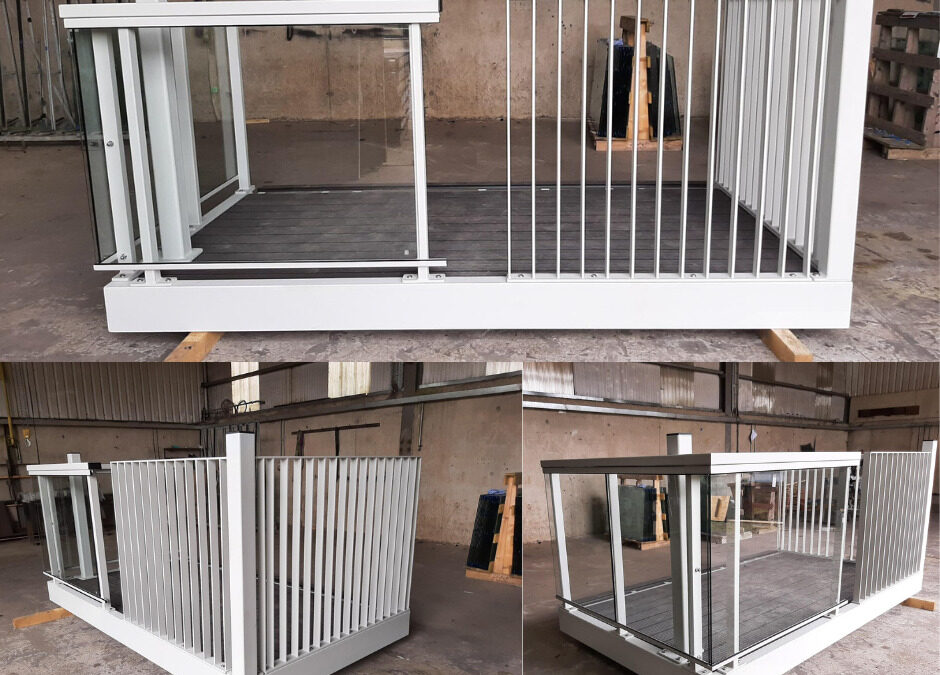 Modular balconies versatile options in balustrading and powder coating colour